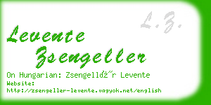 levente zsengeller business card